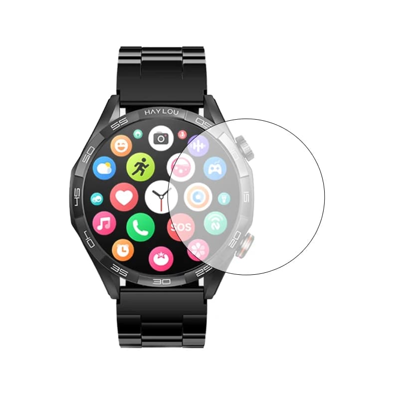 Pellicola protettiva trasparente in vetro duro per smartwatch per Haylou Solar 5 Cover proteggi schermo Accessori per la protezione dell'orologio intelligente