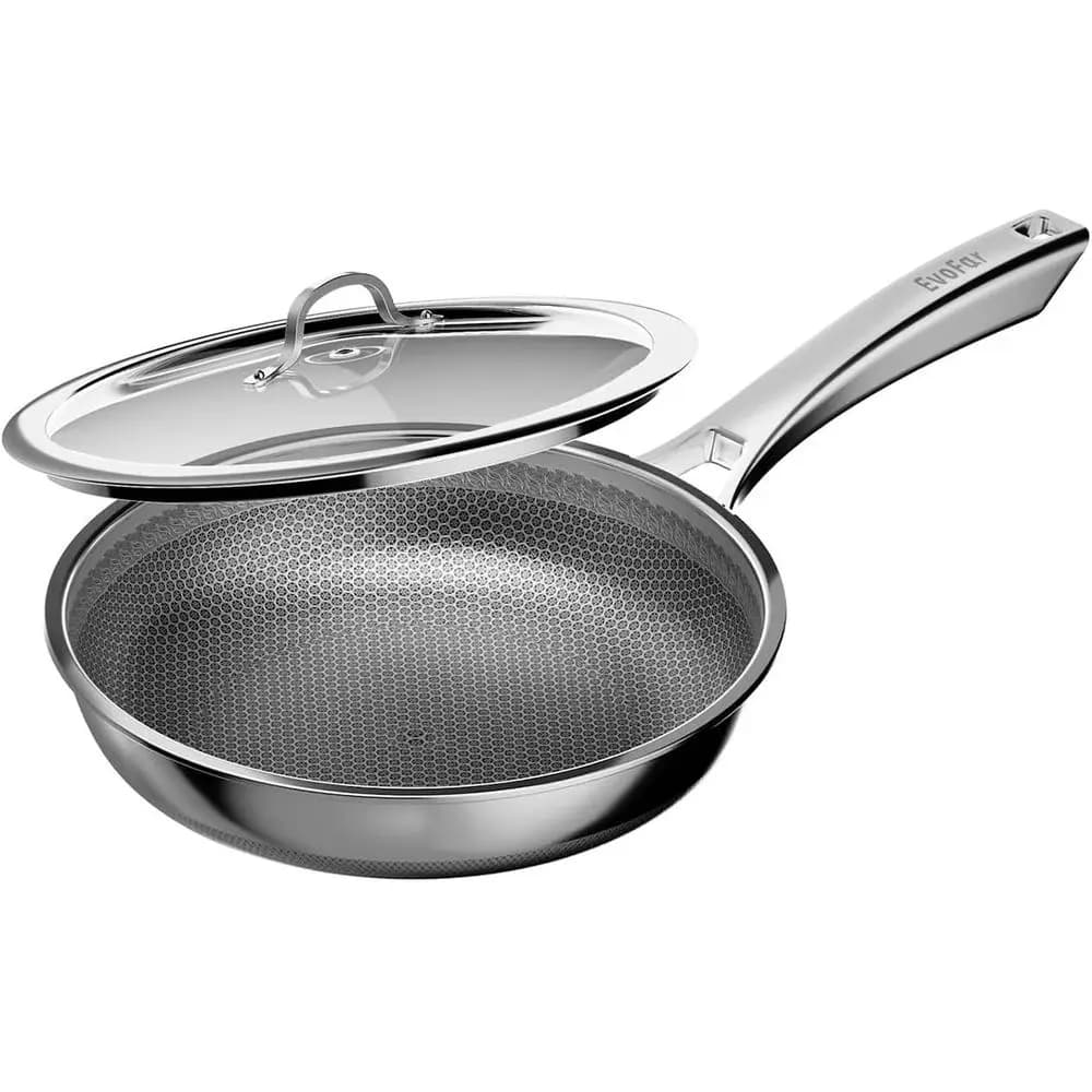 10 Pollici Hybrid Plate, Stainless Steel Plate, Compatible with Electric, Gas and Induction, with Li