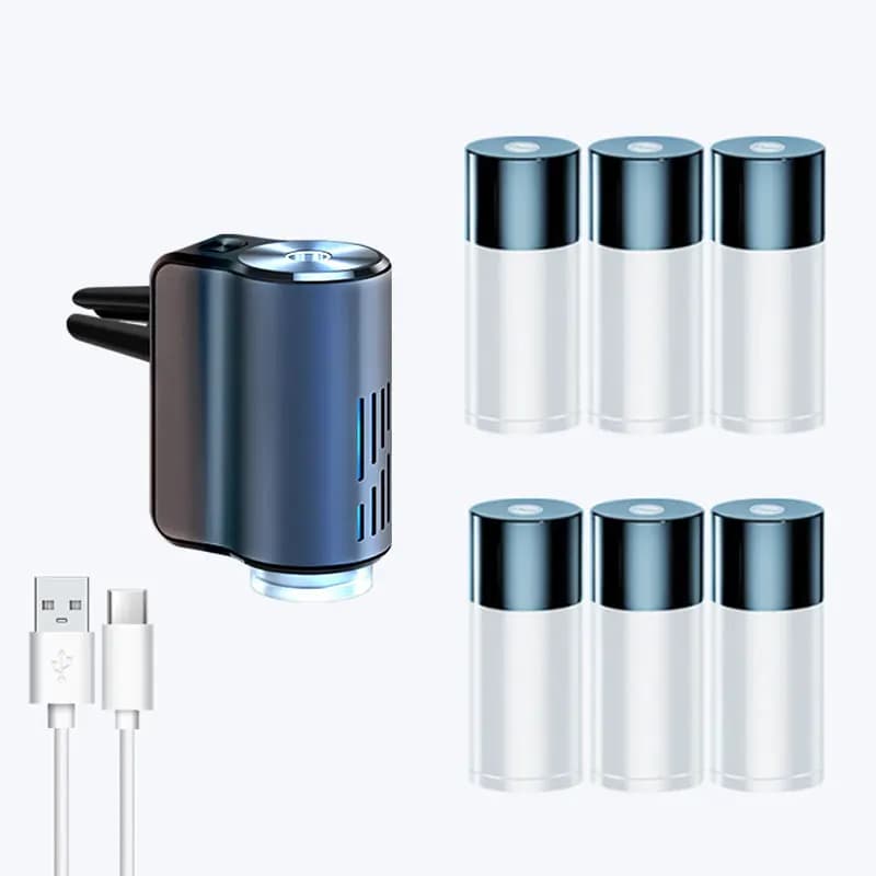 6 fragrances Auto Air Vent Deodorant for Smart Vechile environments Refining Perfume for cars Night light Refilling fragrance Ki