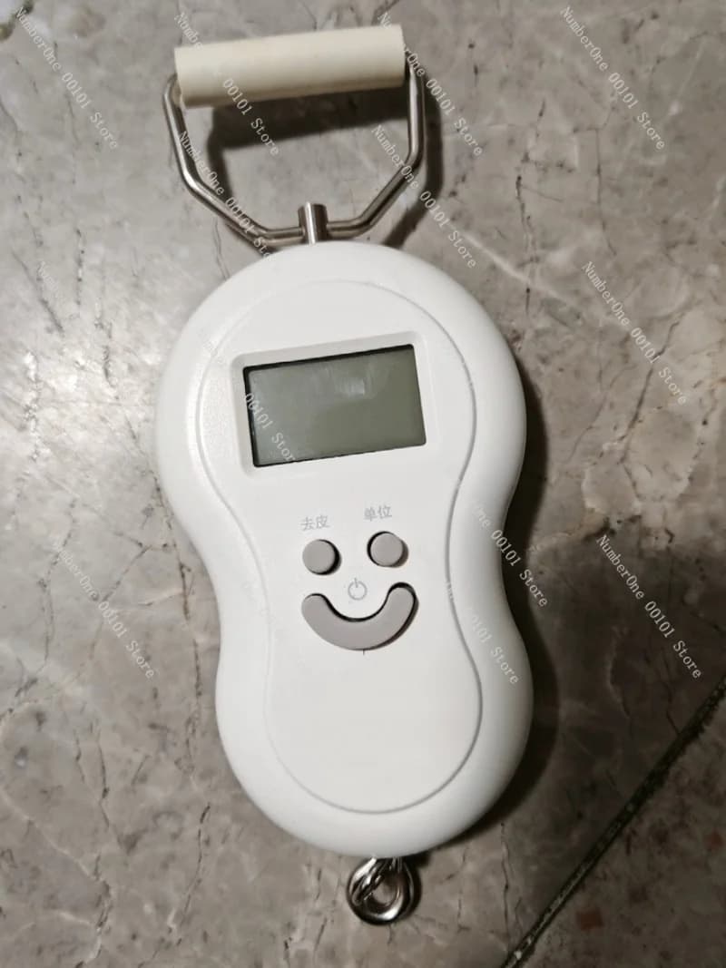 Bilancia Elettronica Portatile 50kg, Bilancia Digitale con Gancio per Bagagli, Verdura, Shopping e Consegne