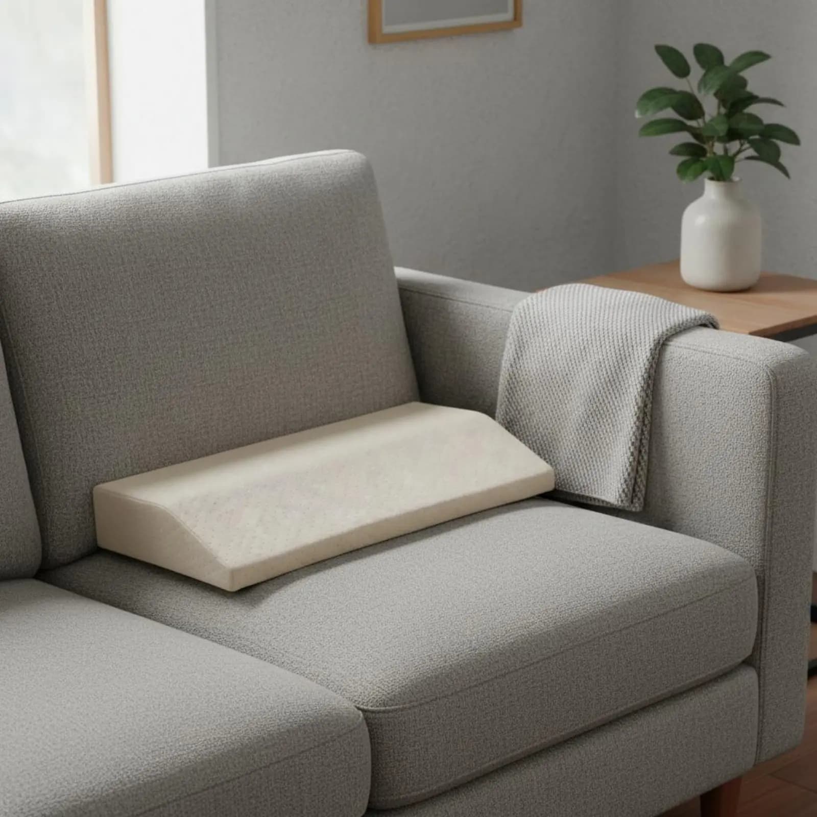 Cuscino di Supporto in Schiuma Viscoelastica ad Alta Resilienza, Ergonomico per la Schiena, Accessorio per il Letto Traspirante per Donne
