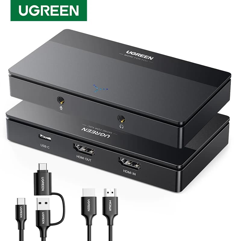UGREEN Scheda di acquisizione video HDMI 4K60Hz Scatola di acquisizione video da HDMI a USB/Tipo C per videocamera del computer Registrazione in streaming live Riunioni