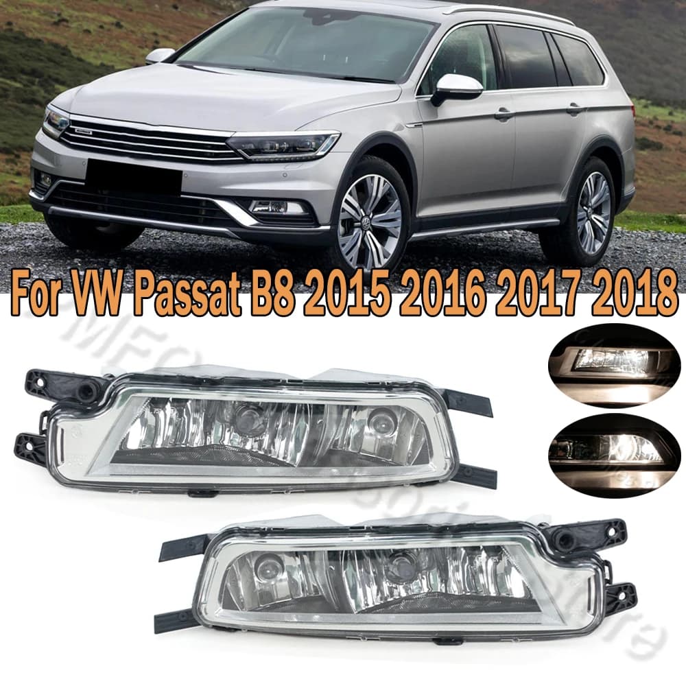 Group fendinebbia front bumper fendinebbia car light with two bulbs for VW Passat B8 2015 2016 2017 3G 0941661 H 3G 0941662 H