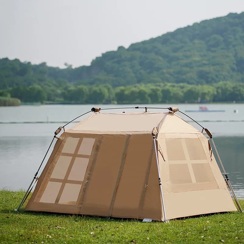 Portable Outdoor Camping Roof Tent Auto-Folding with Thick Oxford Fabric Sun & Rainstorm Protection Overnight Tent