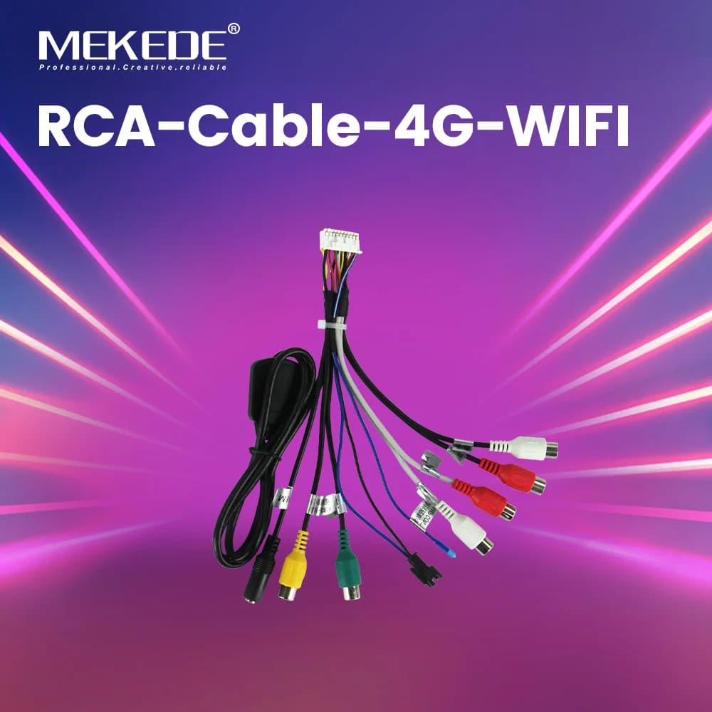 MEKEDE 20 Pin RCA Audio Video Cavo WIFI/4G SIM AUX Microfono Per Android Auto Radio Accessori Auto Cavo Adattatore Universale