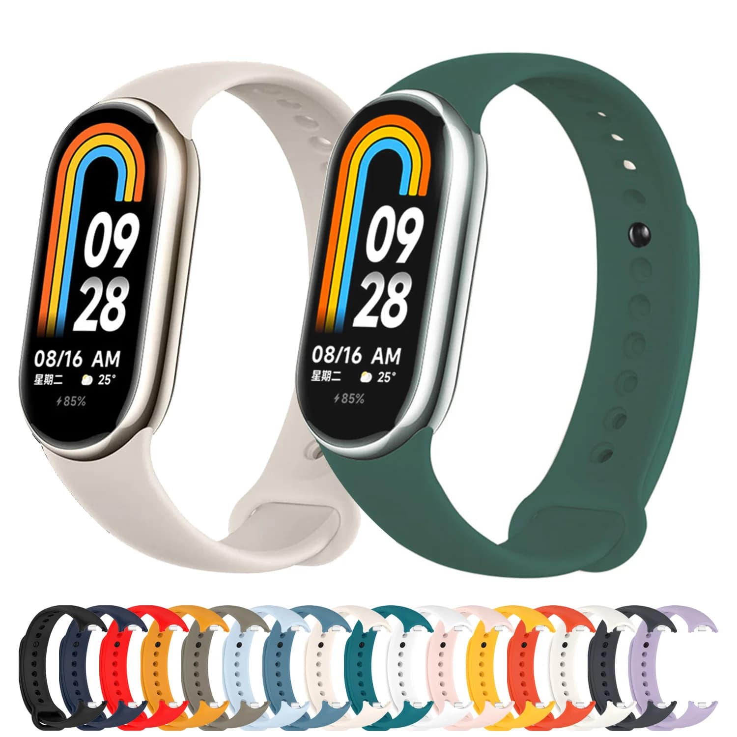 Bracciale in Silicone per Mi Band 9 8 cinturino 8 accessori NFC cinturino sportivo in gomma SmartWatch cinturino correa Xiaomi MiBand 8 9 cinturino