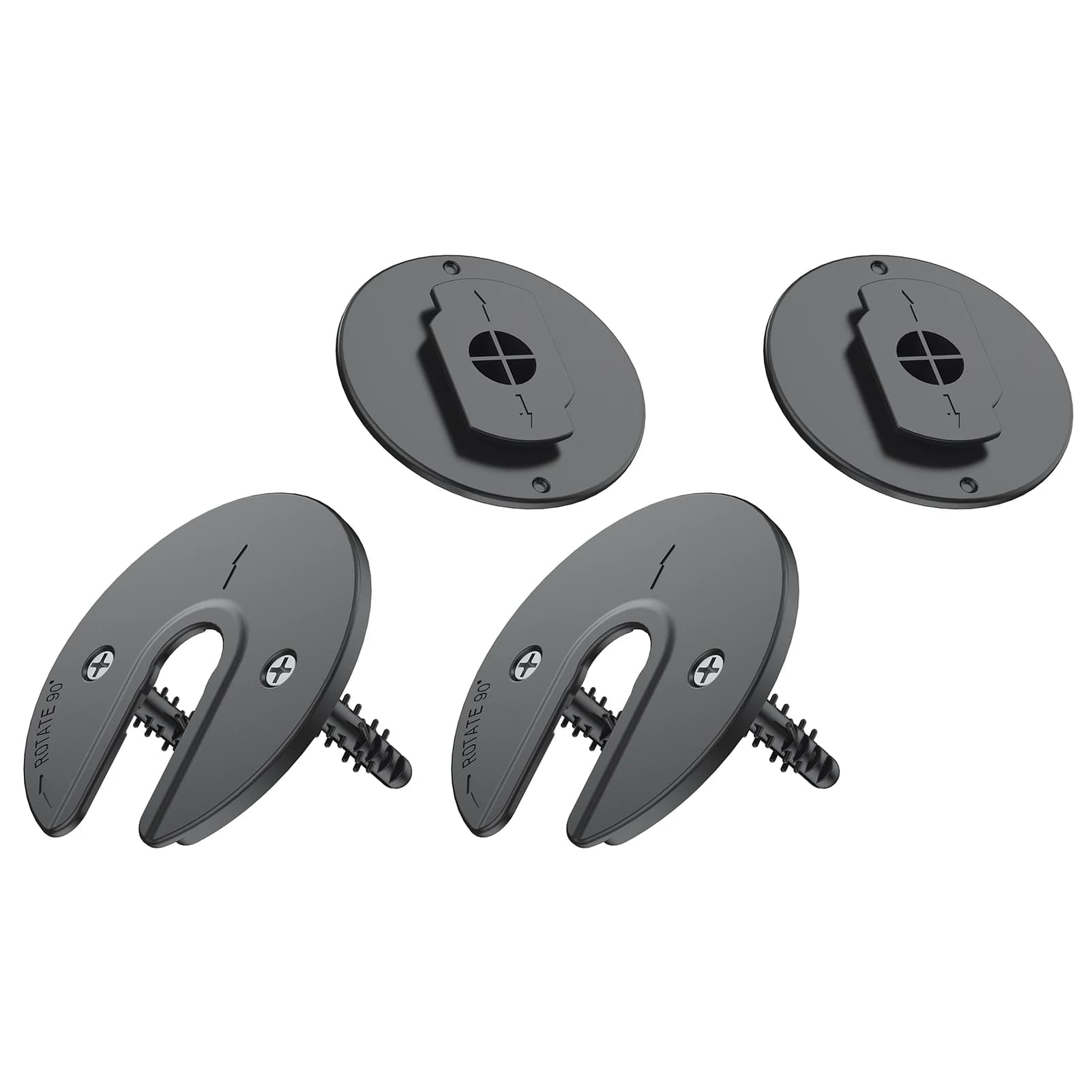 Supporto per router per laptop con rotazione di 90 gradi regolabile per montaggio a parete universale per tablet da 2 pezzi adatto per staffa per lettura elettronica ForIMac /Kindle/e-Reader