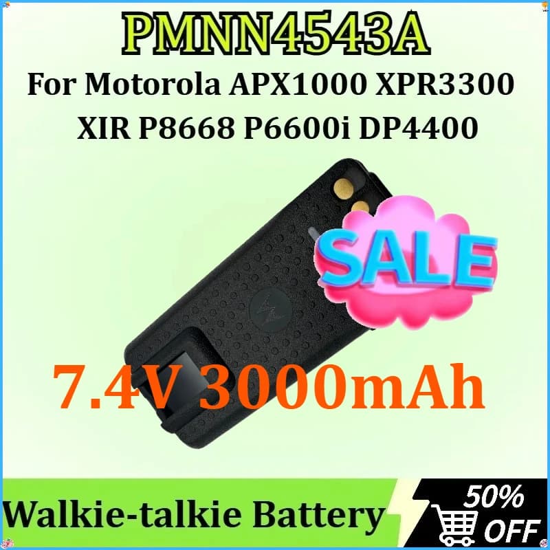 Per Motorola APX1000 XPR3300 XIR P8668 P6600i DP4400 Nuovo PMNN4543A Sostituzione Walkie-talkie Batteria 7.4V 3000mAh