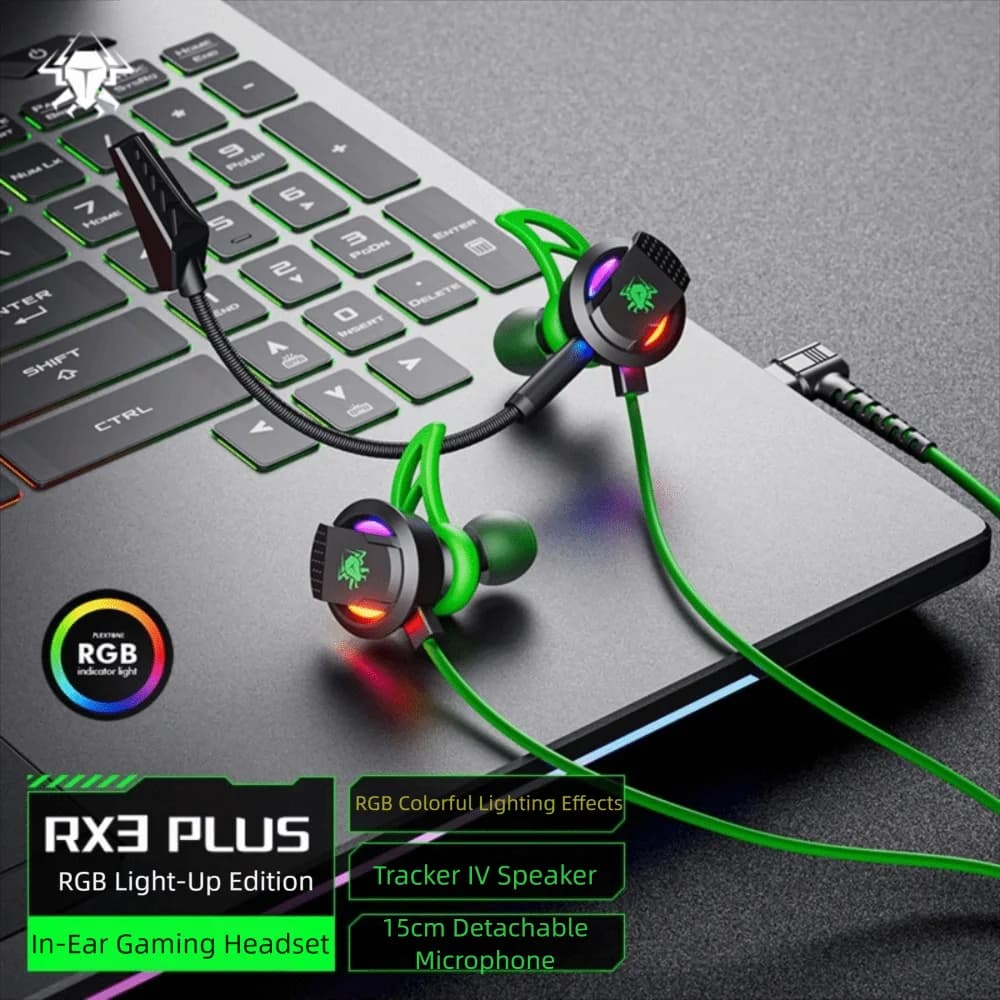 Cuffie da gioco in-ear TypeC 90 ° Auricolari da Gaming con Microfono Angolato Doppio, Controllo Volume, Isolamento Acustico, HiFi, Cablati