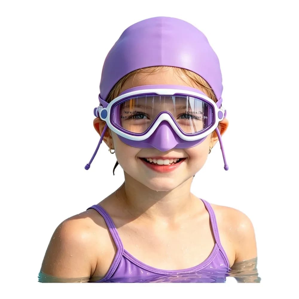 Anti-Fog Kids Swim Goggles HD View UV Protection Diving Eyewear Adjustable Professional Snorkel Swimming Goggles Swimming Pool