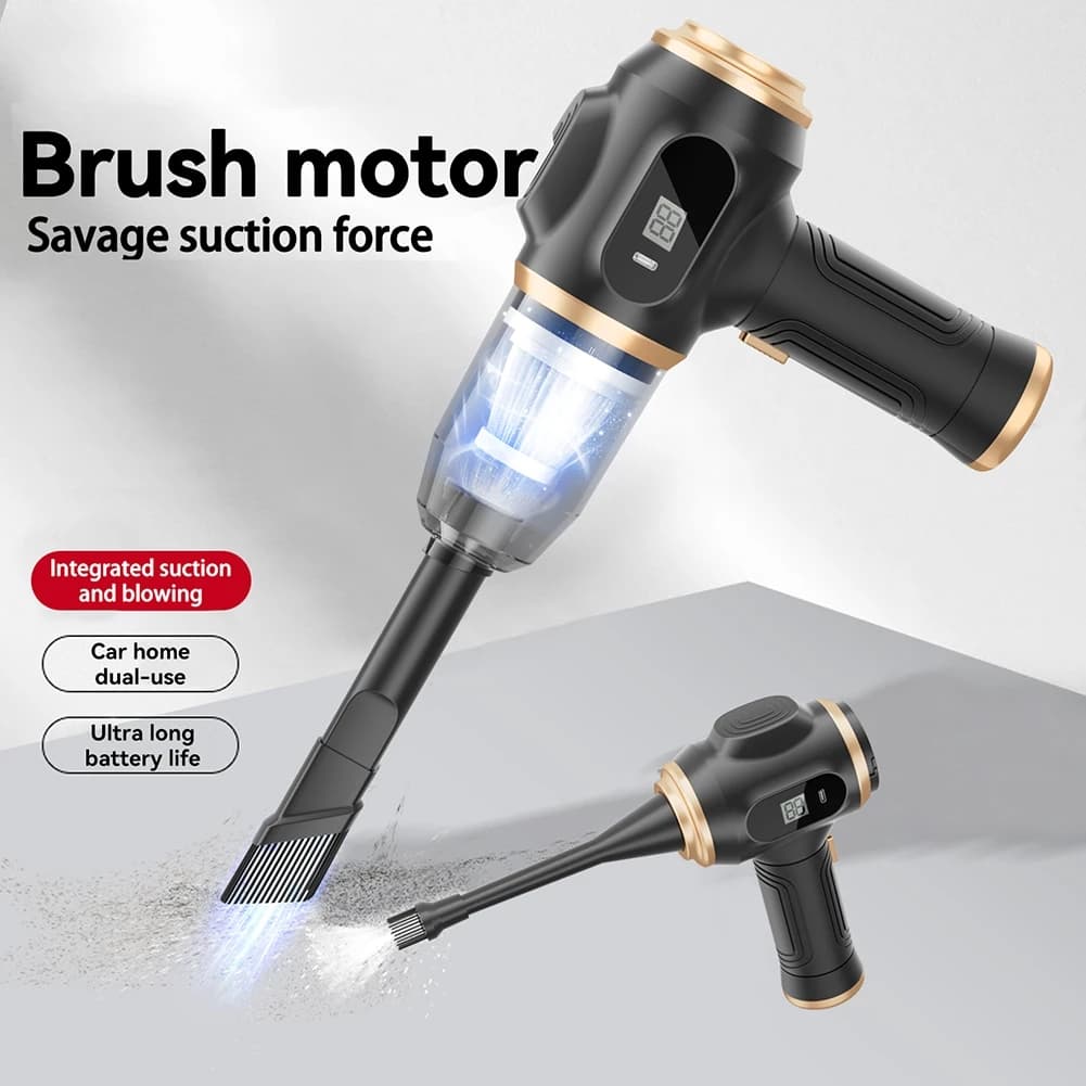 Aspirapolvere USB per interni auto, per spazi ristretti, per una pulizia efficace, testina di aspirazione piatta allungata, testina di aspirazione spessa