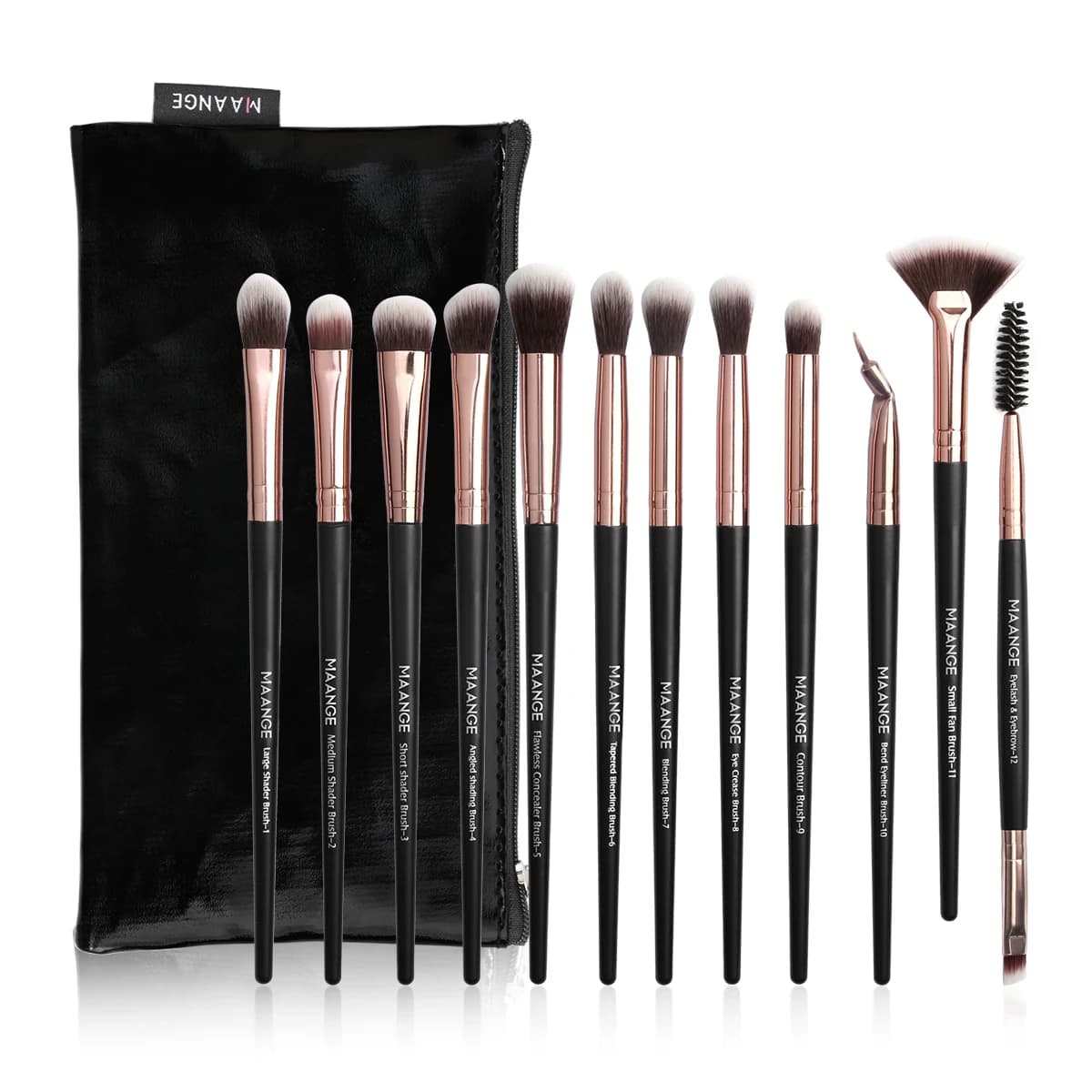 Eye Makeup Brushes Set 12 Pieces Makeup Tools Shade Brush Brush for Corrector Brush for Foam Brush for Lips for Makeup Beauty for Beginners