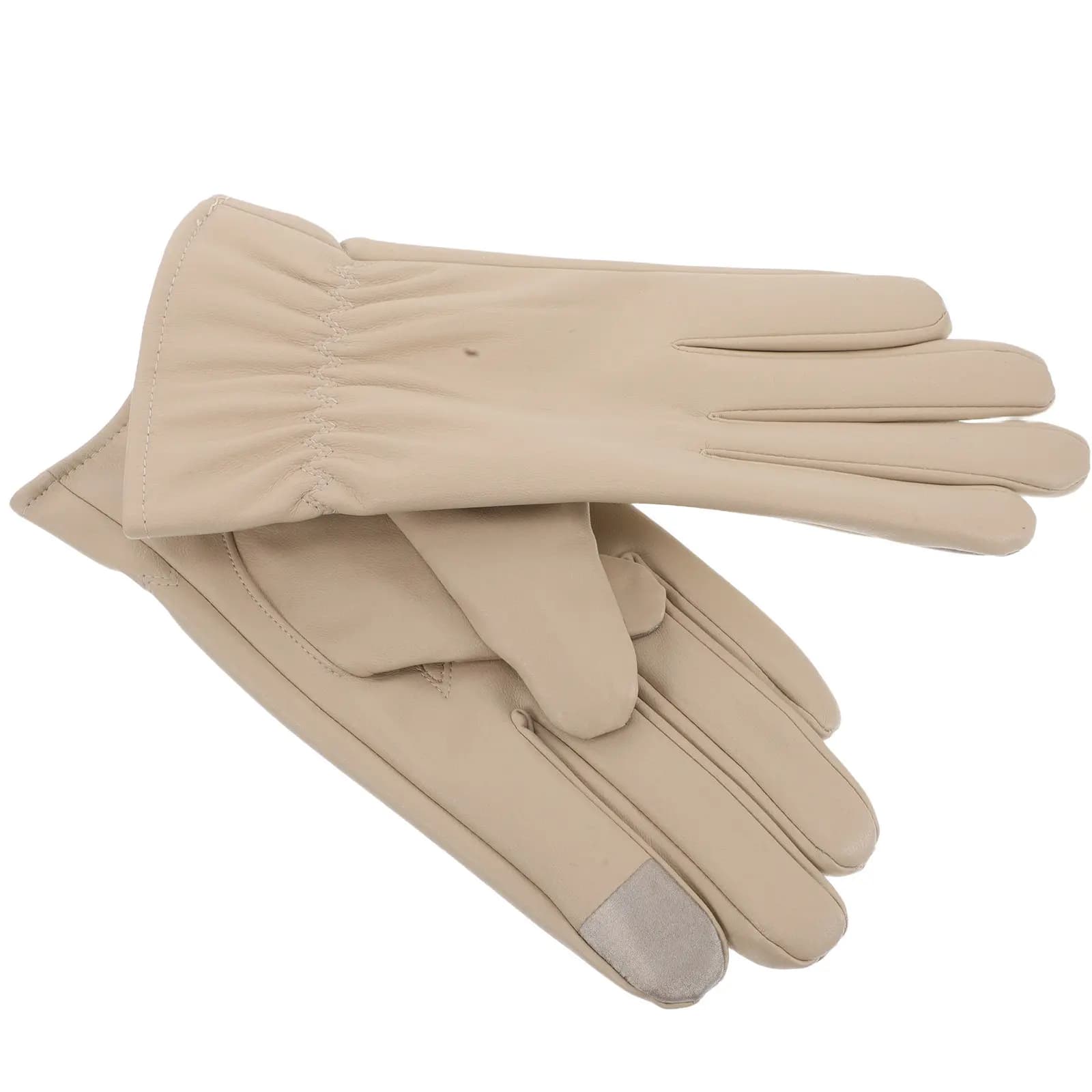 1Pair Women's Thermal Gloves PU Waterproof Touchscreen Compatible Fleece Lined for Cold Weather Cycling Driving Hiking Outdoor