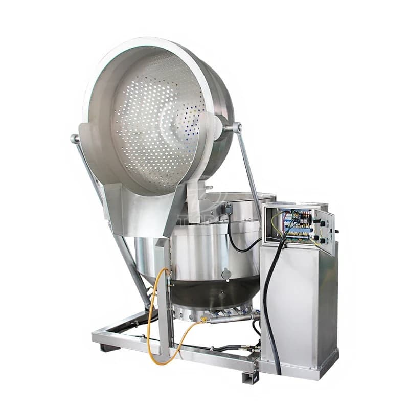Electric Industrial Pot Pot Double Layer for Cooking Meat with Reboundable Basket