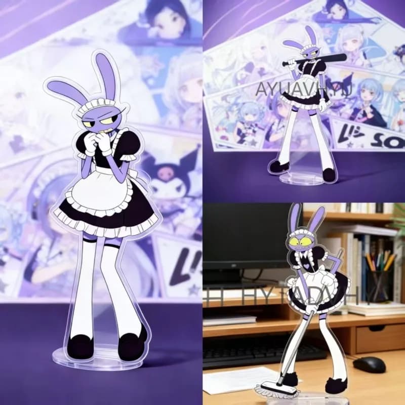 Amazing Circus Anime Peripherals Maid Outfit Jax Figure Acrylic Stand Jax Figurine Standing Plate Decoration Collection Toy Gift