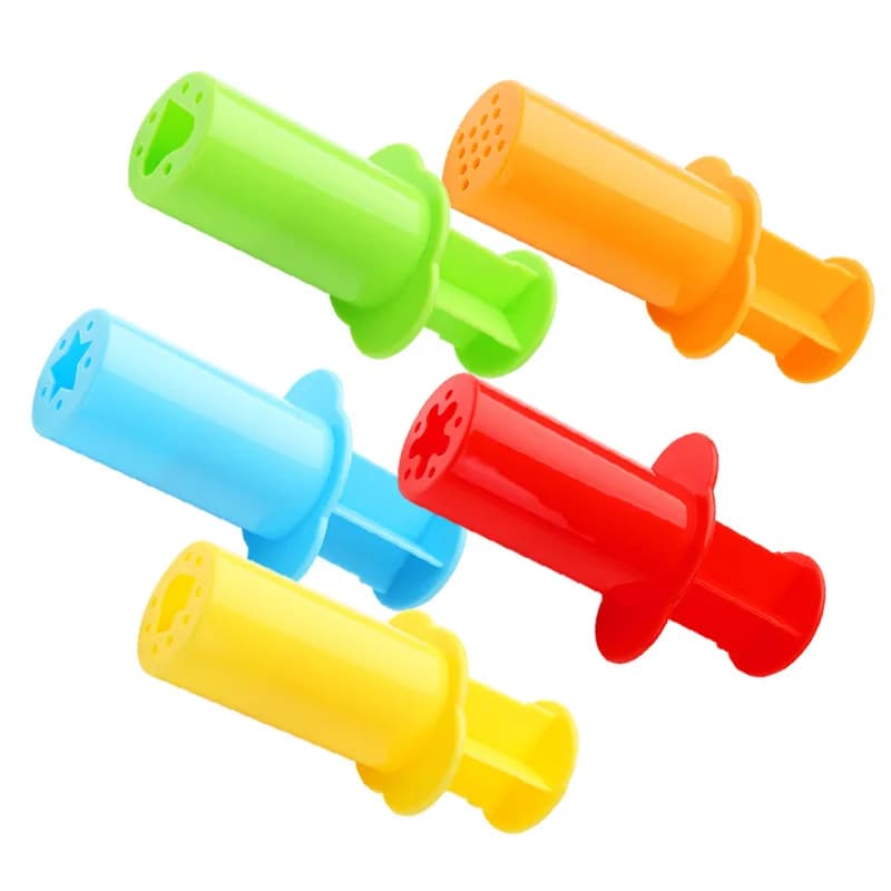 Set di 5 Pezzi di Strumenti per Modellare l'Argilla Colorata, Giocattoli Creativi 3D, Set di Stampi per Plastilina, Set Deluxe per l'Apprendimento e l'Educazione dei Bambini