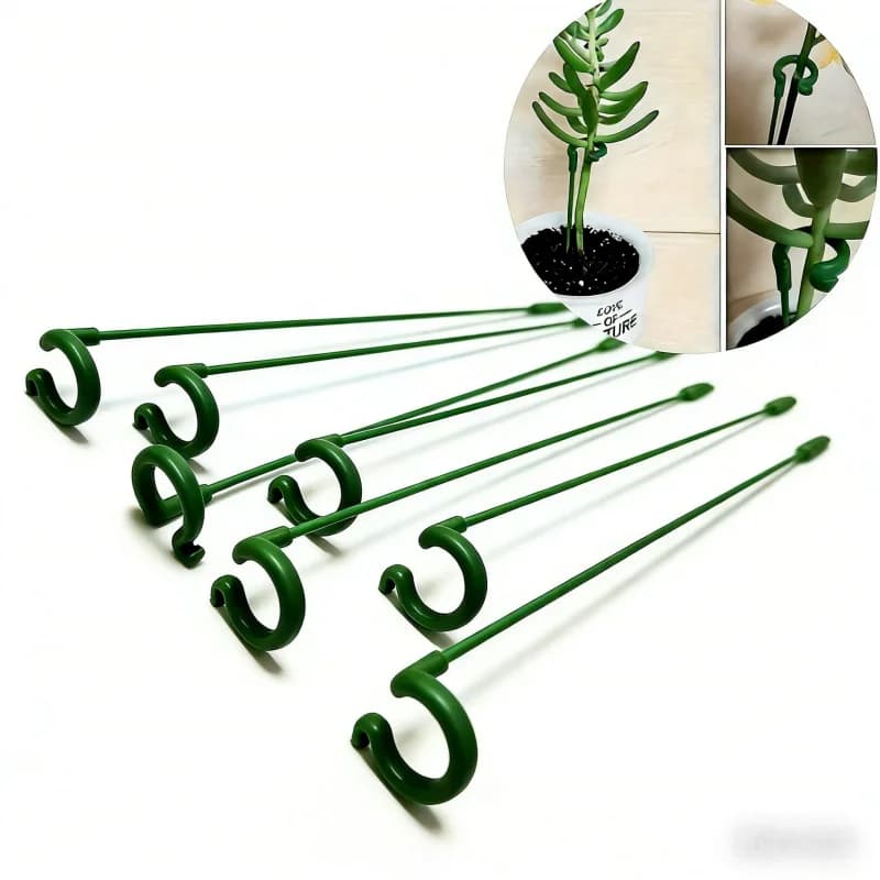 Supporto per piante rampicanti in fibra di vetro, asta di supporto per 10 piante, per piante in vaso, orchidee, rose, supporto per piante rampicanti, protezione per fiori