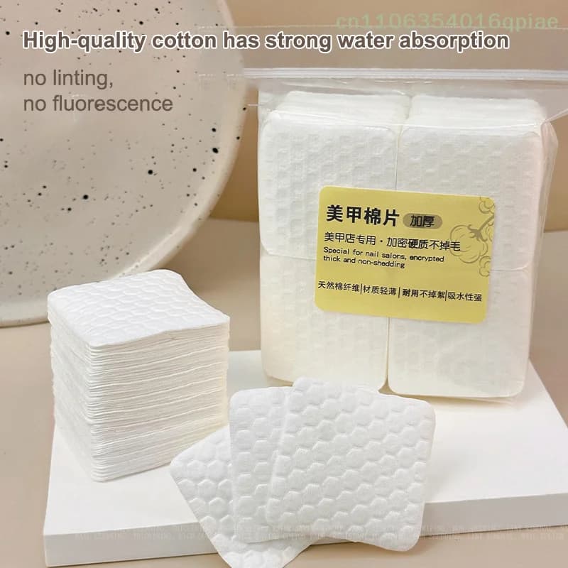 200/500 Pcs Thickening Profession Cotton Pads For Nail Wipes Lint-Free Nail CottonGel Polish Remover Nail Art Cleaning Tools