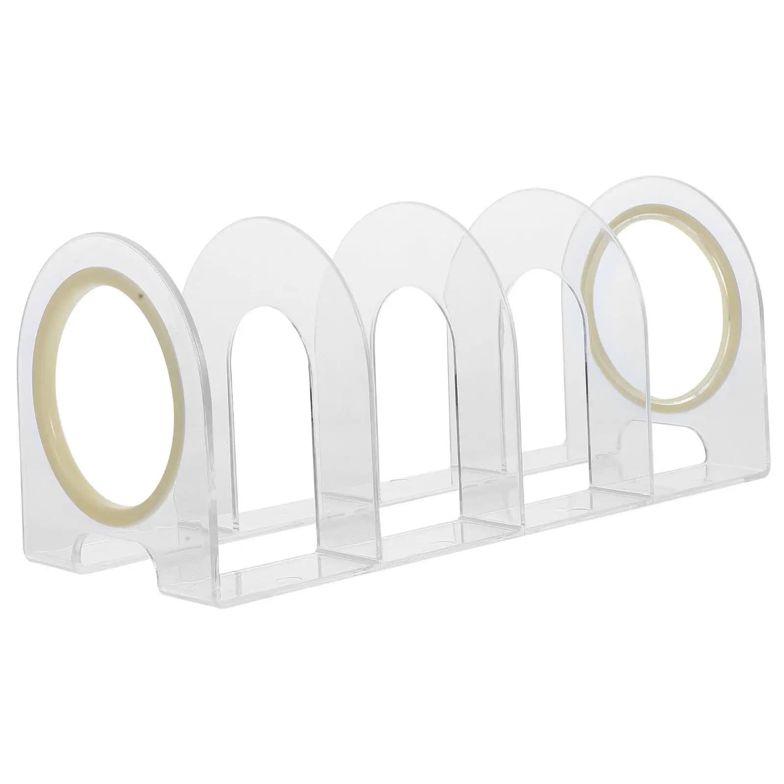 Book Storage Rack Transparent Desktop Organizer Multifunction File Holder Office Document Magazine Holder File Folder Organizer