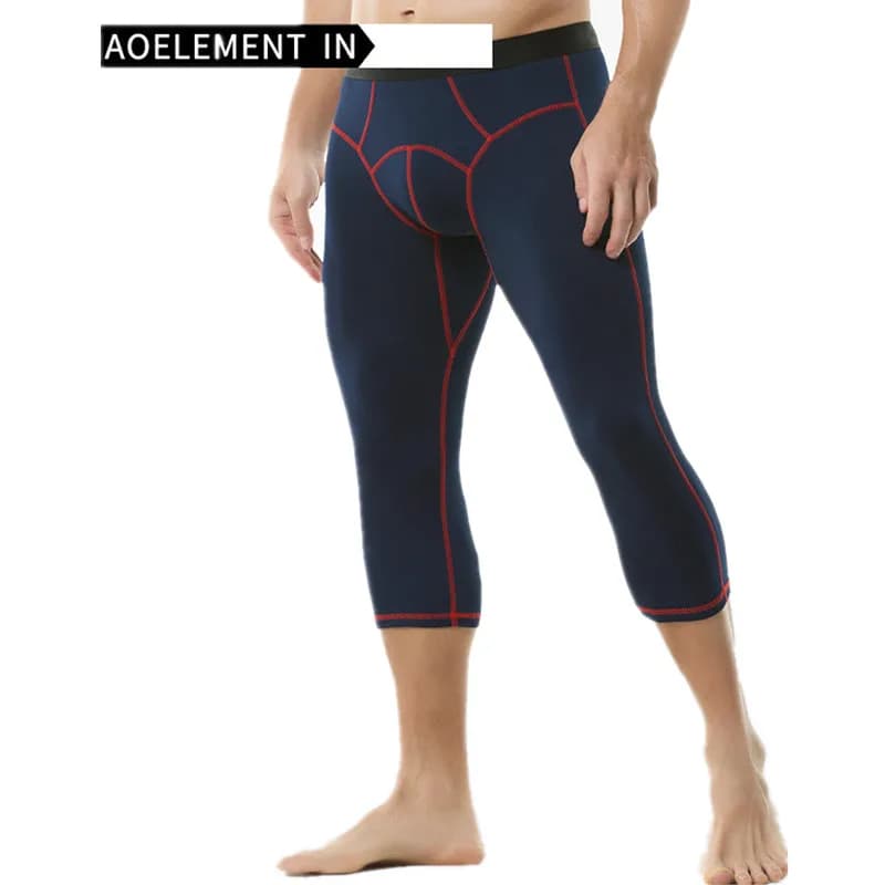 Mutande lunghe da uomo autunno inverno in pile intimo termico uomo pantaloni termici traspirante custodia convessa a U mutande leggings slim maschili