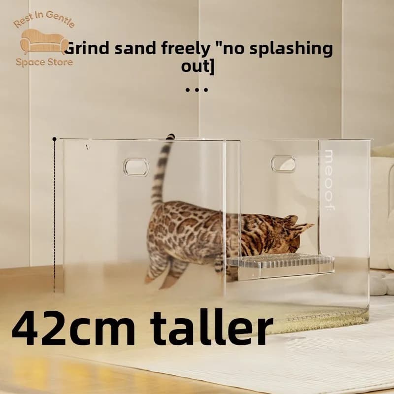 Miku cat litter box oversized open semi-closed Maine huge deodorant with sand splash meoof cat toilet