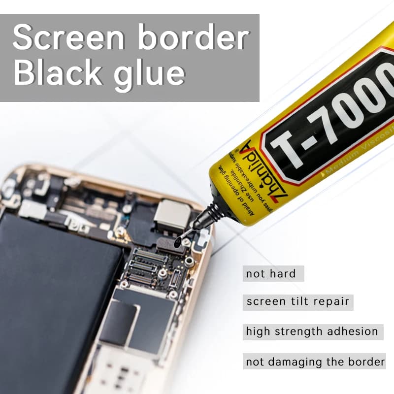 T7000 Black Contact Cell Phone Repair Sticker Zhanlida Strong glue t-7000 15ML 50ML with fine needle grip
