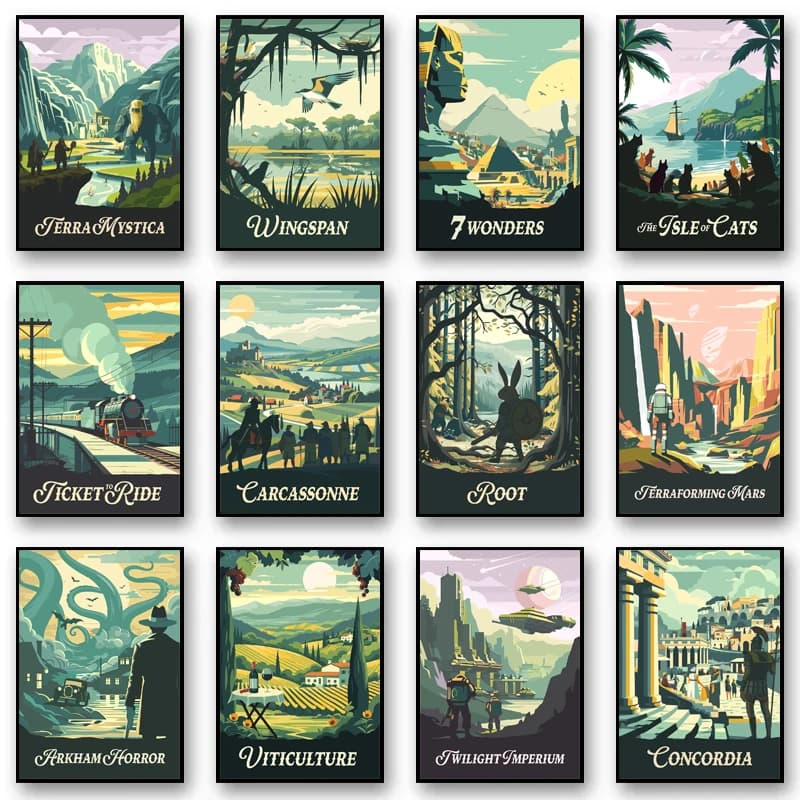 Cartoon Abstract Game Scene Landscape Magic Animal Soldier Poster Canvas Paint Prints Art Pictures Room Home Wall Decor Gift