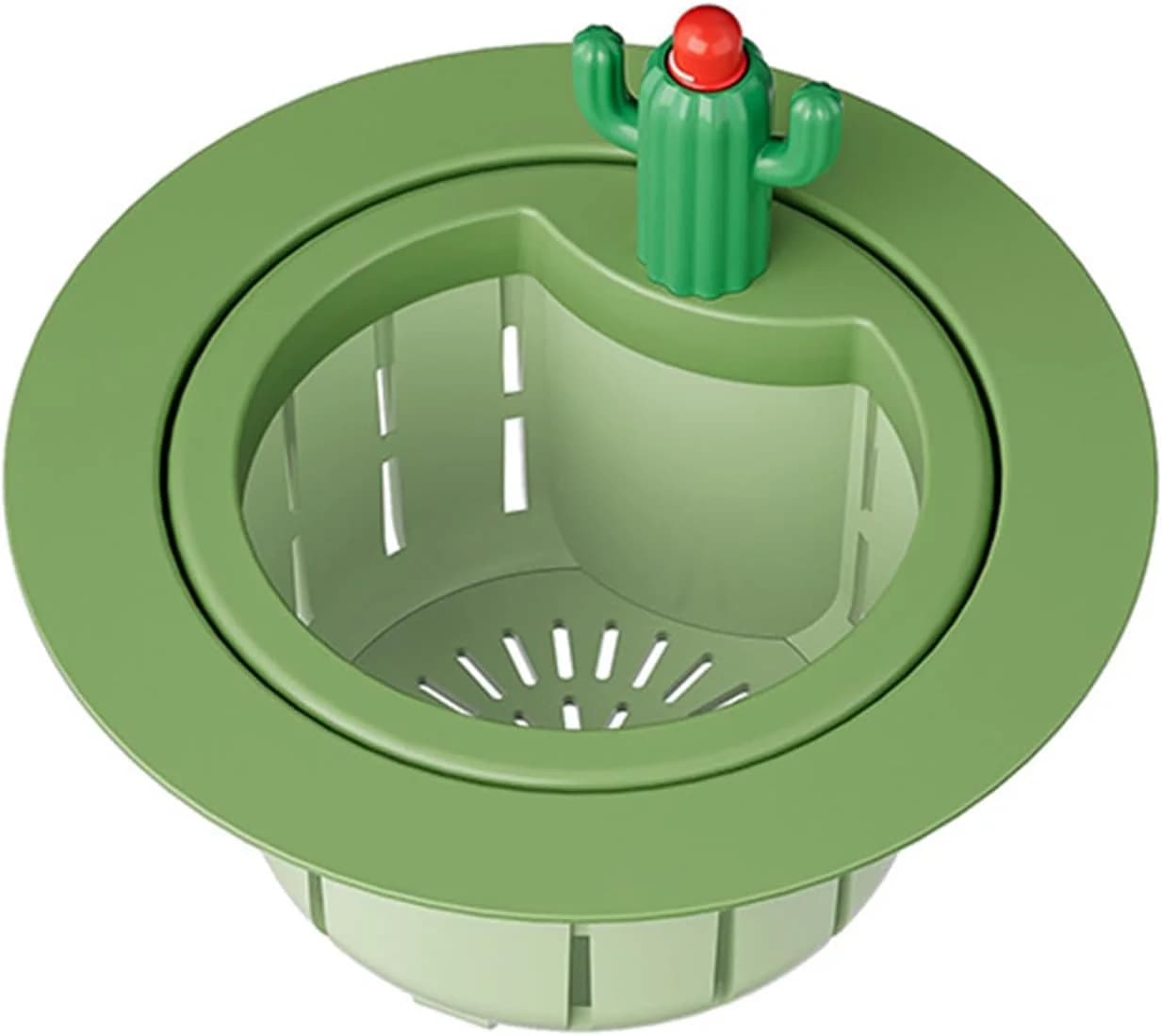 Cactus Kitchen Sink Drain Strainer Press to Dump Basket Waste Collector Fun Sink Accessory for Home Bathroom