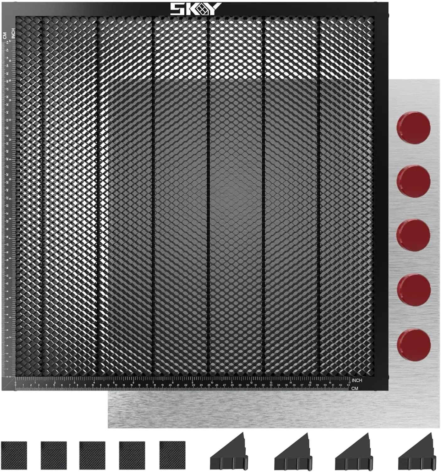 Piano di Lavoro a Nido d'Ape 500x500mm con Magneti Fissi per Macchine per Incisione, Rapida Dissipazione del Calore ed Eliminazione del Fumo