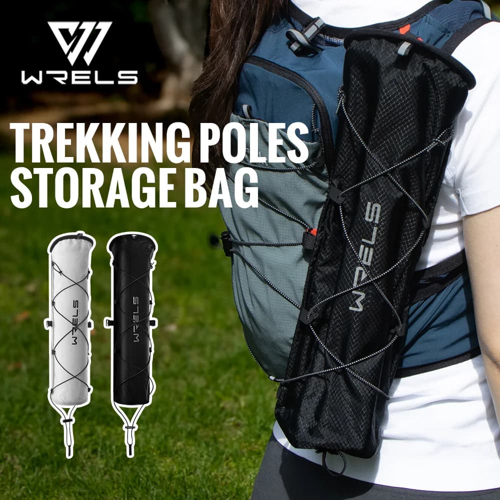 WRELS Cross-seater bag for outdoor hiking pole Fish hydrochloride bag for stroller with light opening Trekking pole bag