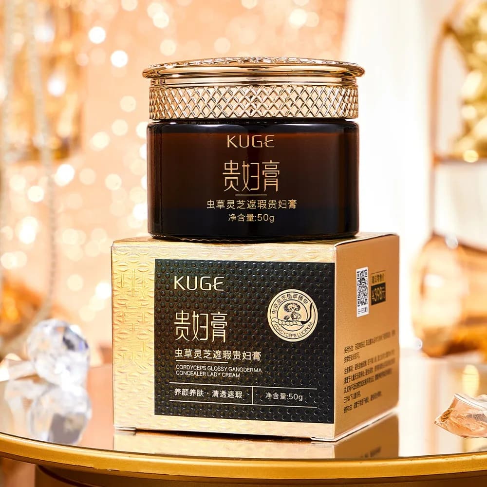 Face Cream Correttore at Cordyceps and Ganoderma, Illuminant, Anti-Rughe, Fondotinta per Trucco Chiaro, Autumn Winter