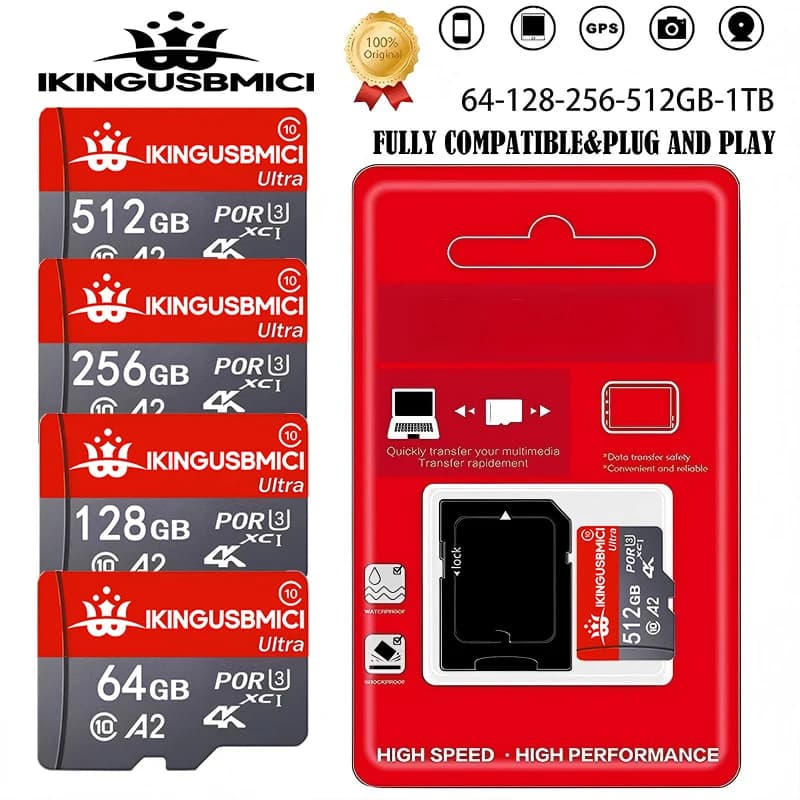 32gb 64gb 128gb 256gb 512gb Mini Sd Card High Speed Smartphone Class 10 Mini Flash Sd Reliable U3 Durable Premium High Quality