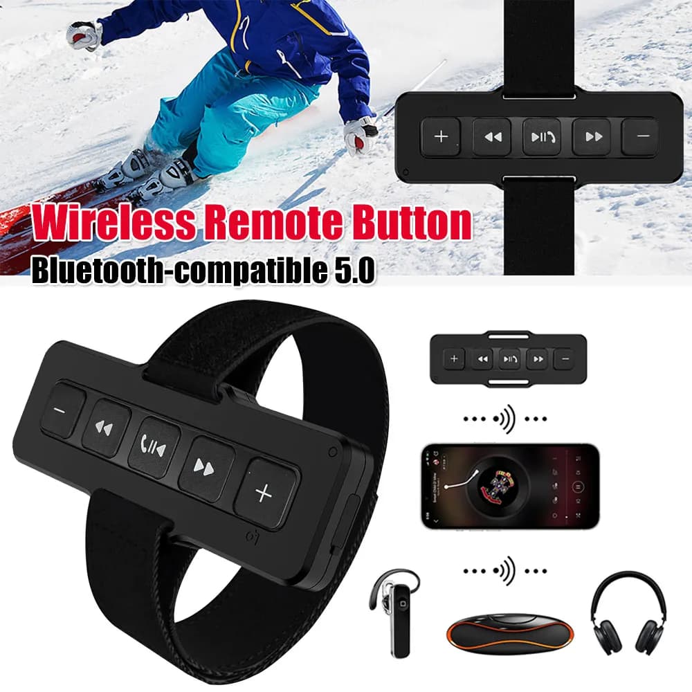 Bluetooth Wireless remote control for Helmet, Auxiliary, Multimedia Controller for Motorcycle/By Handlebar, Controller for Flyer