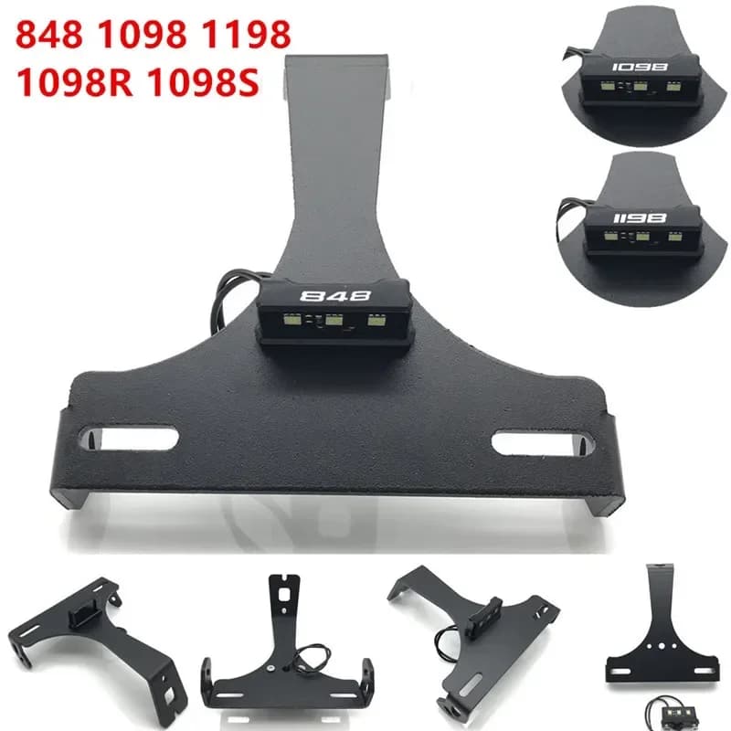 848 1098 1198 License Plate Holder For Ducati 848 1098 1198 Motorcycle Tail Frame Bracket LED Light Fender Eliminator