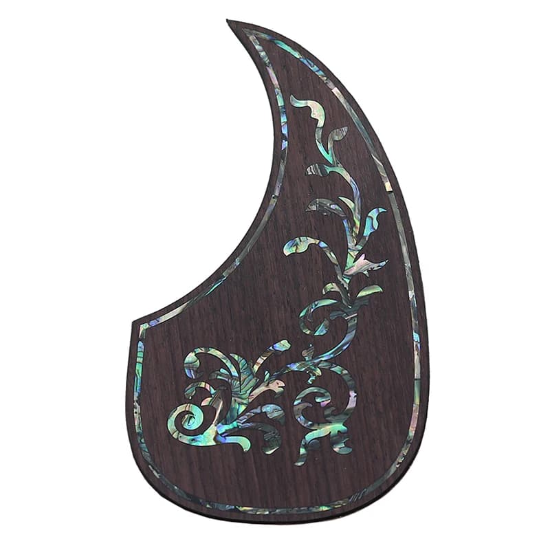 Acoustic Guitar Pickguard Rosewood inlaid with shell Pattern Decorated Self-adhesive Pick Guard Sticker for Guitar Acc