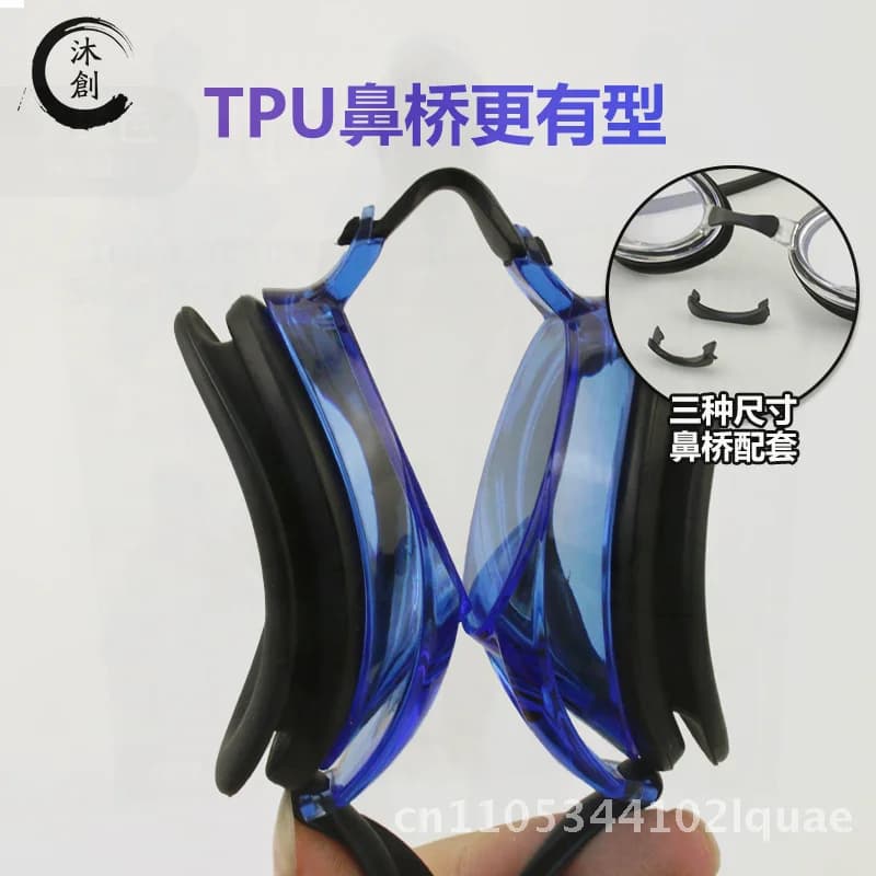 Muchuang Silicone Swimwear for Adults Competition Glasses for Running Training with Small Rain Coating Waterproof for Swimming