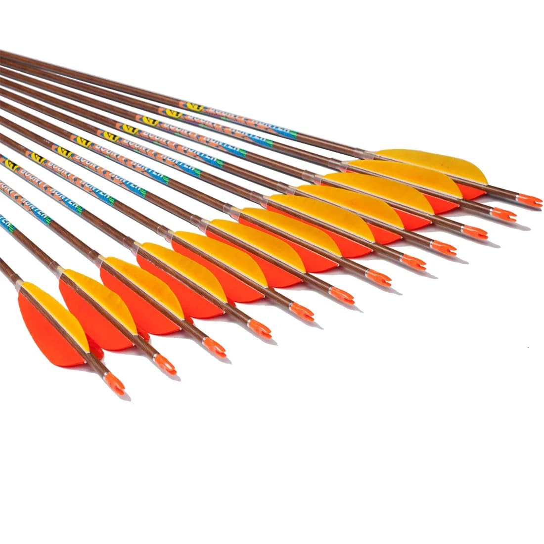 12 pz Linkboy Frecce In Carbonio Puro Spine 600 ID4.2mm 3 pollici Piuma di Tacchino Composto Arco Ricurvo arco lungo Caccia Tiro
