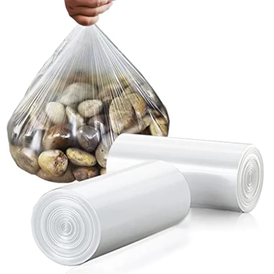 Small Trash Bags 4 Gallon 110 Count, Clear Waste Basket Trash Bags for Bathroom, Kitchen, Bedroom, 5 Gallon Garbage Bags Unscen