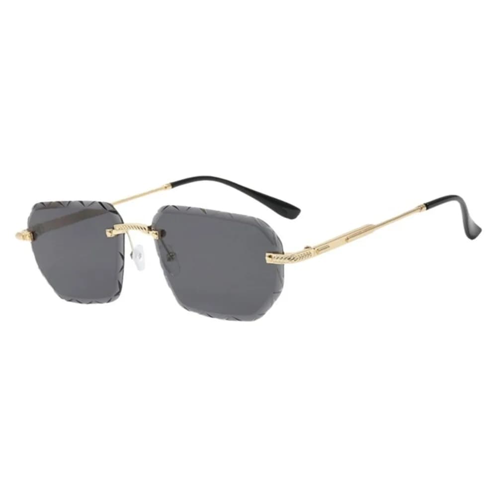 Occhiali da Sole Senza Montatura UV 400, Stile Coreano, Quadrati e Piccoli, per Uomo, Ideali per la Guida e lo Streetwear