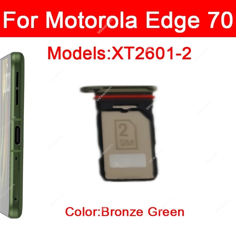 SIM Card Slot Tray Holder Adapter For Motorola Edge 70 XT2601-2 SIM Card Card Socket Reader Holder Slot Replacement Parts