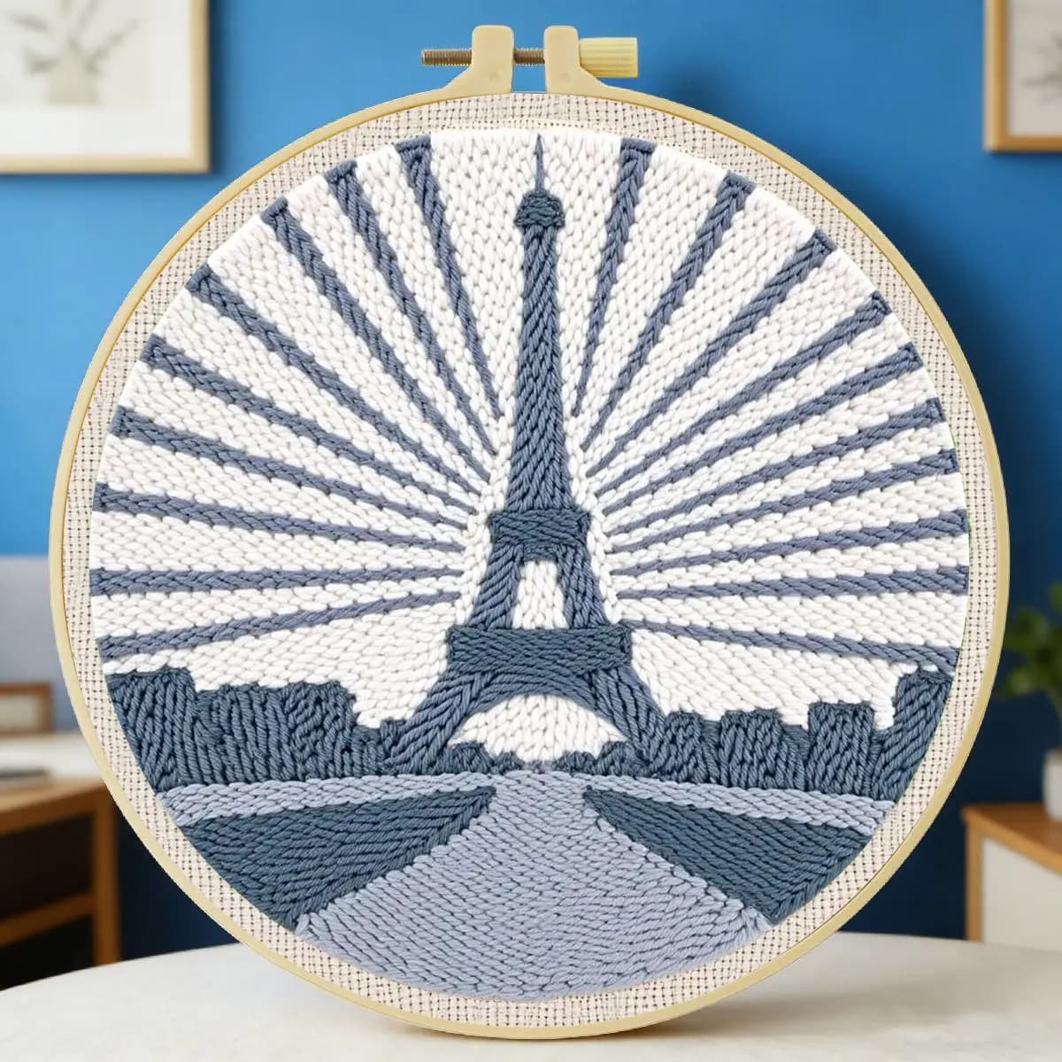 Kit per ricamo a punto punch 20x20 cm (7,87 pollici) - Set per ricamo a punto unico, ricamo a maglia, fai da te, regalo fatto a mano, arte con l'ago