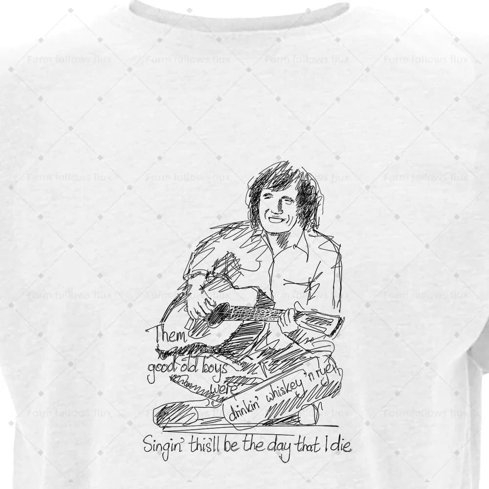 T-Shirt con Cappuccio da Uomo 2026 Don McLean – American Pie Pop Mod Reggae Irish Rock The Singers Stile Fumetto Disegnato a Mano Unisex S-6XL Plus