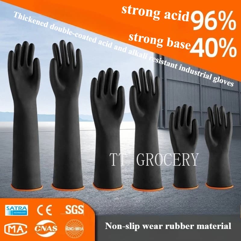 Guanti in gomma resistenti agli agenti chimici resistenti da 14 "-22" Guanti in lattice resistenti agli oli acidi per guanti di sicurezza sul lavoro per l'industria domestica