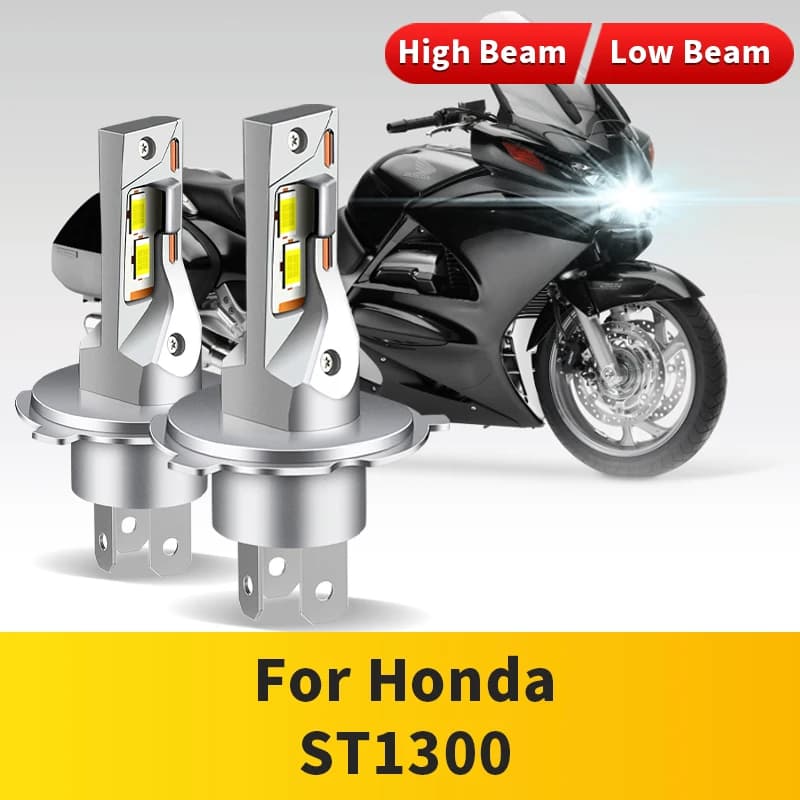 1PC/2PC H4 HB2 9003 Hi/Lo Fascio Della Lampada Del Motociclo HA CONDOTTO il Faro 20000LM 24W Ad Alta Potenza Faretto Per Honda ST1300 HA CONDOTTO le Lampadine 12V