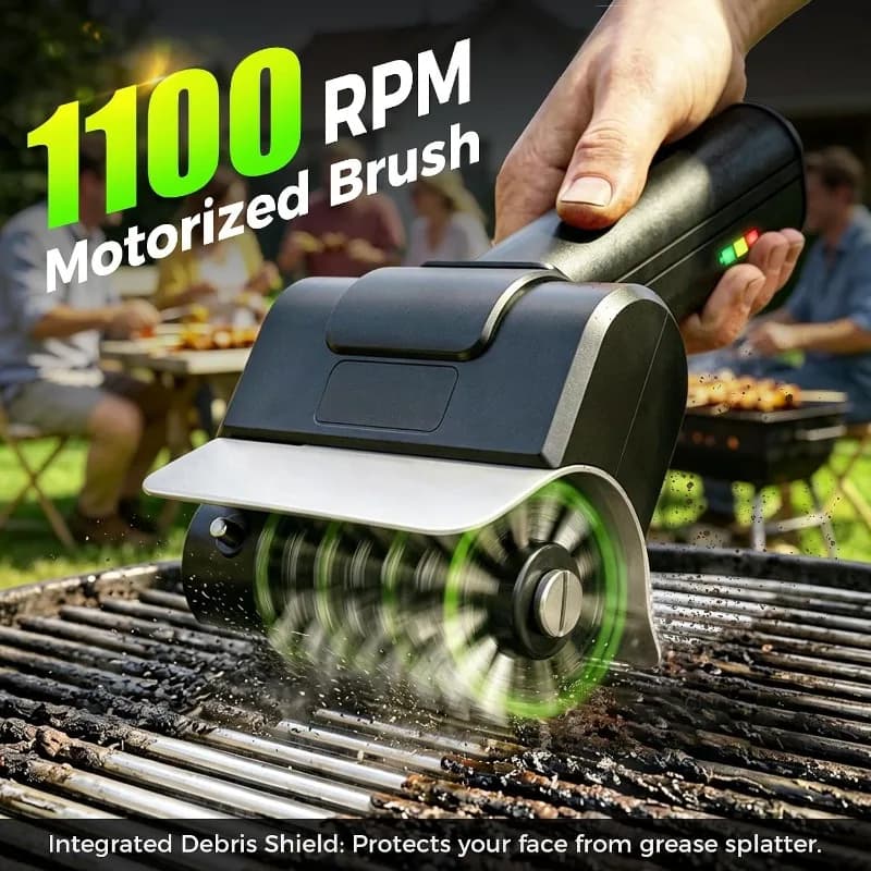 BBQ Cleaning Brush Portable High Speed Handheld Electric Grill Brush Stainless Steel Rechargeable Grill Cleaning Brushes BBQtool