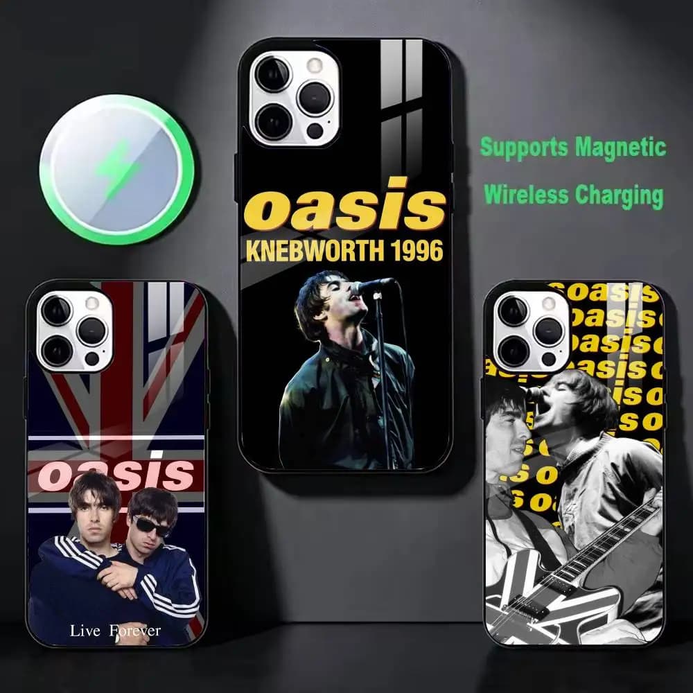 Band O-Oasis Fashion Phone Case For IPhone 18 17 16 15 14 13 12 Pro Max 16/15/14Plus Wireless Charger Cover