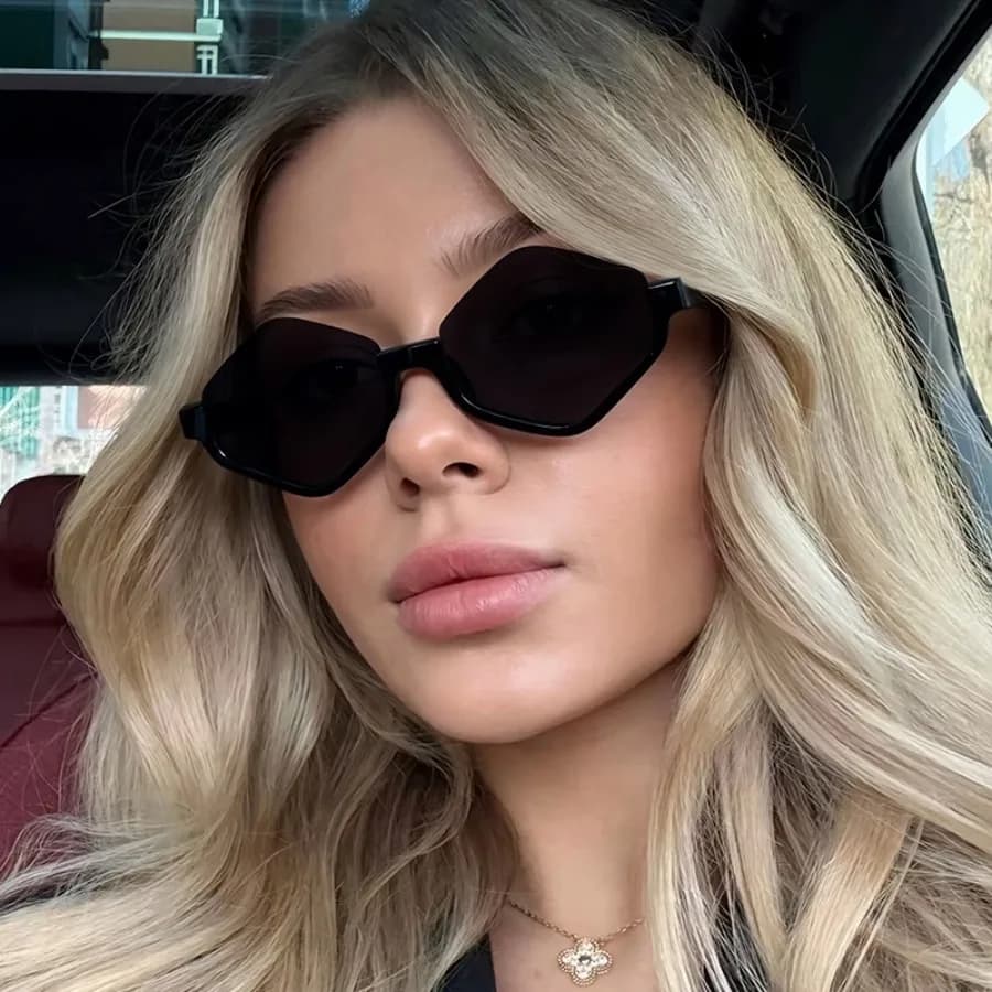 Upper half frame European and American sunglasses female high-end Internet celebrity ins style fashionable glasses cross-border