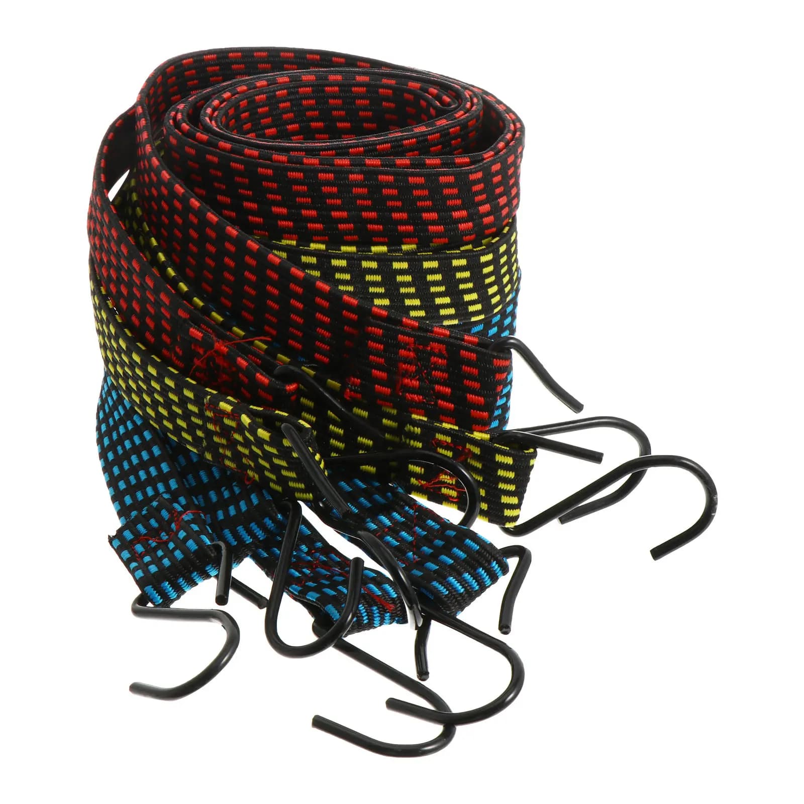 Set di 4 Cinghie di Fissaggio per Carichi Pesanti con Ganci a Sgancio Rapido, Cinghie Elastiche per Baule Moto, Tetto Auto e Bagagli
