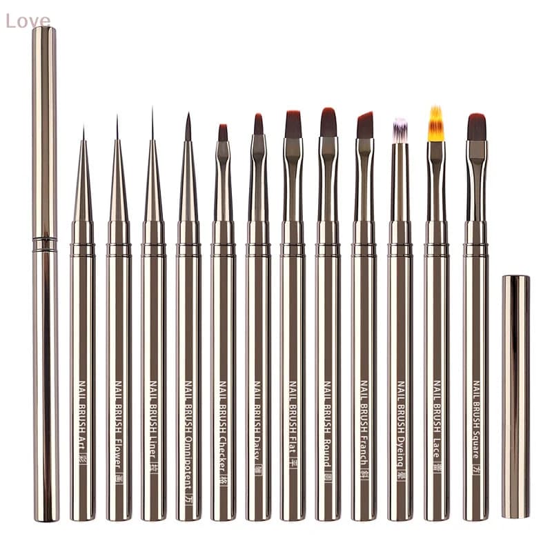 1 pz pennello per nail art pennello per fodera modello a strisce pennello per pittura gel UV estensione disegno penna per intaglio strumento per manicure fai da te per l'uso