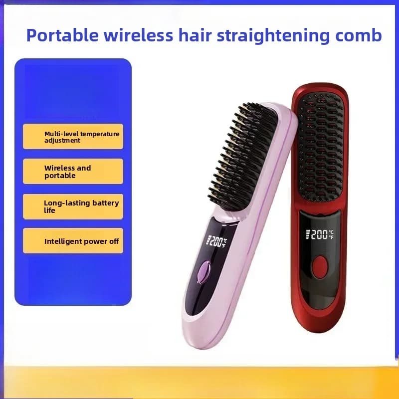 Bestseller wireless hair plate, portable electric plate with negative ions that do not damage hair, for soft and easy curls.